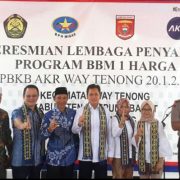 AKRA Resmikan Pengoperasian Lembaga Penyalur BBM Satu Harga di Lampung Barat