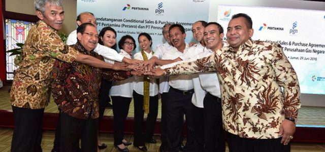 Pertamina dan PGN menandatangani CSPA Dalam Rangka Integrasi Pertagas