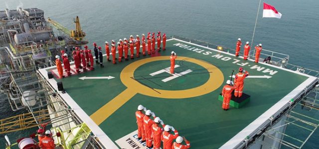 Semangat Merah Putih dari Anjungan Lepas Pantai PHE ONWJ