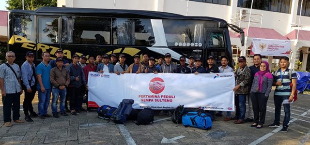 Pertamina Kalimantan Terbangkan Operator SPBU Kaltim Ke Lokasi Bencana Sulawesi