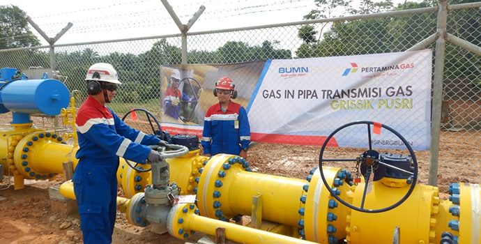 Pertagas Alirkan Gas Pertama di Pipa Grissik-Pusri