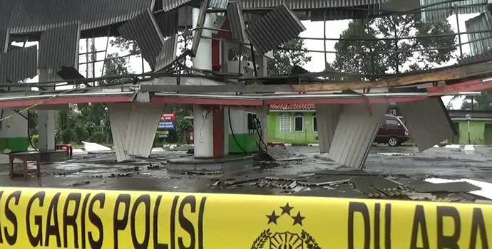 Pertamina Perbaiki 2 SPBU Paska Puting Beliung d Sukabumi