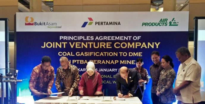 PTBA, Pertamina dan Air Product Garap Pabrik Hilirisasi Batubara Menjadi DME