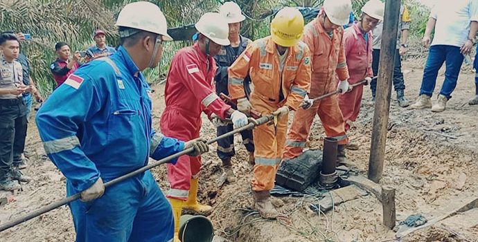 Semburan Gas dari Sumur Bor Warga Ditangani Pertamina