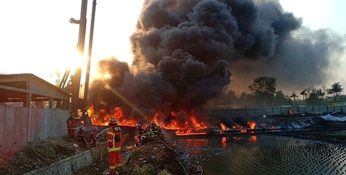 Polisi Belum Bisa Pastikan Penyebab Kebakaran Pipa Pertamina