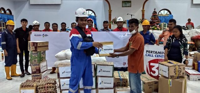 Pertamina Peduli Beri Bantuan Korban Bencana Banjir dan Longsor di Kepulauan Sangihe