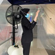 Cegah Corona, PLN Dirikan Bilik Disinfektan