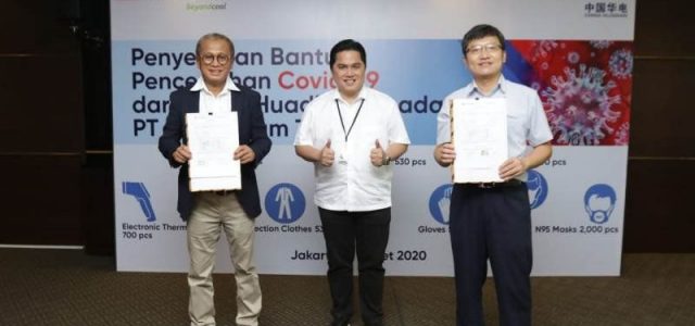 Erick Hadiri Serah Terima Bantuan Medis China Huadian ke Bukit Asam
