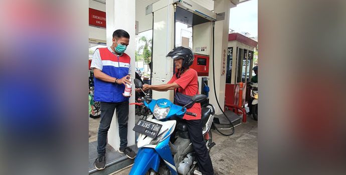 Siaga Covid-19, Pertamina Sediakan Hand Sanitizer di SPBU Self-Service