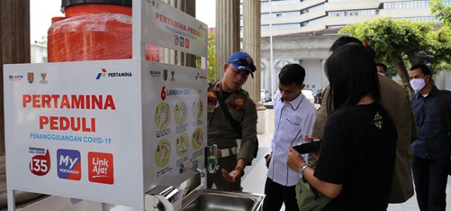 Efektif, Pertamina Sebar Wastafel Portable di Pasar Tradisional Kota Semarang