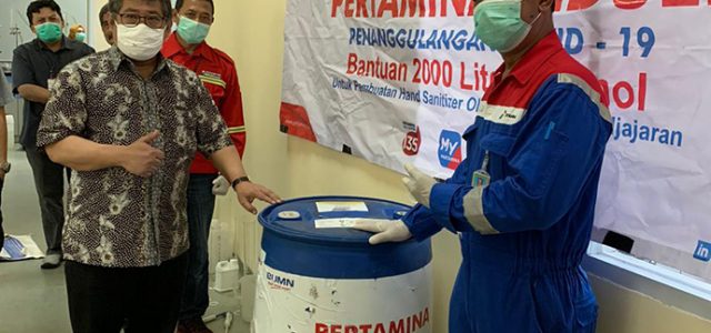 Sinergi Pertamina – Unpad, Produksi Hand Sanitizer untuk Kegiatan Sosial