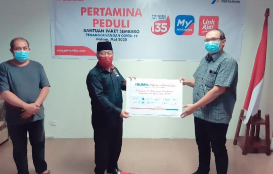Satgas Bencana BUMN Pertamina Salurkan 7.500 Paket Sembako di Kepri