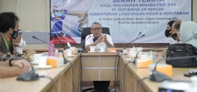 Pertamina EP Serahkan Hasil Rehabilitasu DAS Hutan Lindung Sumsel