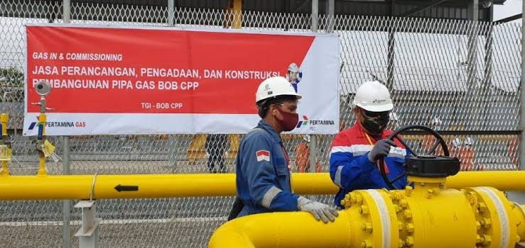Pertagas Uji Coba Alirkan Gas Perdana ke BOB Siak Pusako