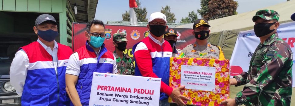 Pertamina Maknai HUT RI Dengan Membantu Korban Erupsi Sinabung