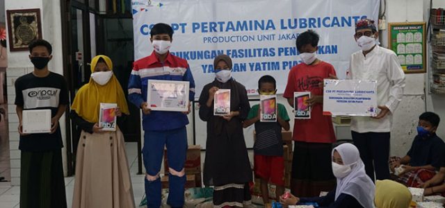 Pertamina Lubricants Berikan Dukungan Fasilitas Belajar Online Untuk Panti Asuhan Jakut