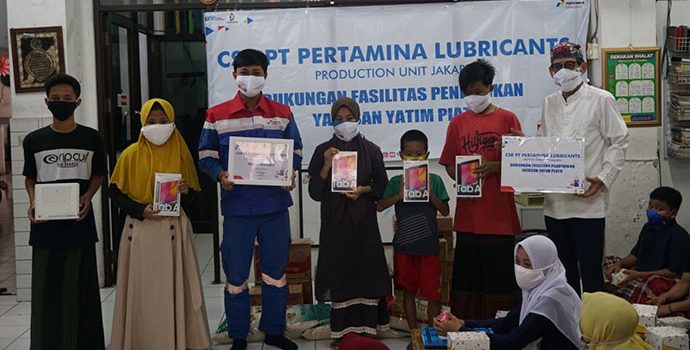 Pertamina Lubricants Berikan Dukungan Fasilitas Belajar Online Untuk Panti Asuhan Jakut