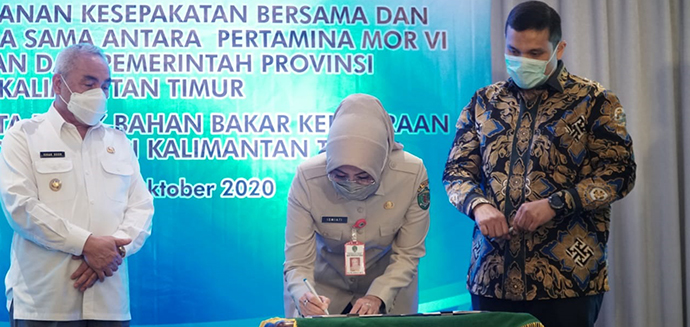 Pertamina dan Gubernur Kaltim Tandatangani Kesepakatan Bersama