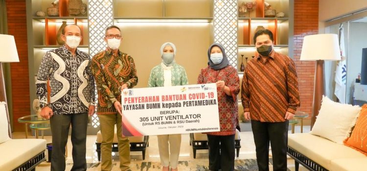 Peduli Penanganan Covid-19, Pertamina Serahkan 305 Unit Ventilator