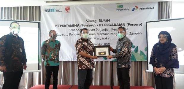 Kerja Sama Pertamina–Pegadaian Tanggulangi Masalah Sampah