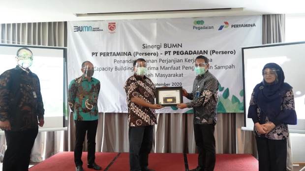 Kerja Sama Pertamina–Pegadaian Tanggulangi Masalah Sampah