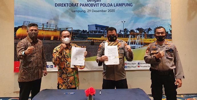 PGN – Polda Lampung Kerjasama Jaga Pengamanan Obvitnas Lampung