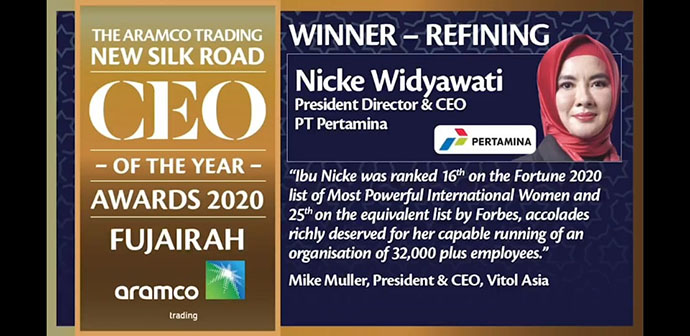 Aramco Trading Nobatkan Nicke Widyawati Jadi Top CEO 2020