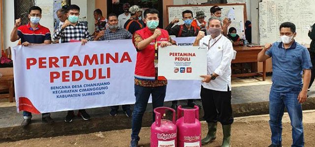 Pertamina Peduli Bencana Longsor Sumedang, Bantu LPG dan BBM untuk Pengungsi hingga Tim SAR