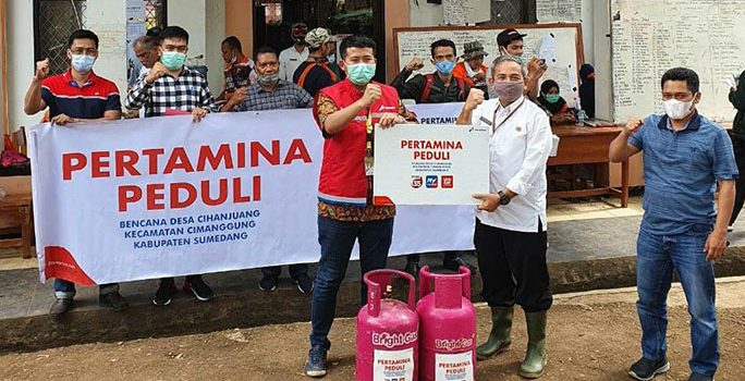 Pertamina Peduli Bencana Longsor Sumedang, Bantu LPG dan BBM untuk Pengungsi hingga Tim SAR