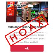 Gift Perayaan 40 Pertamina, Hoax
