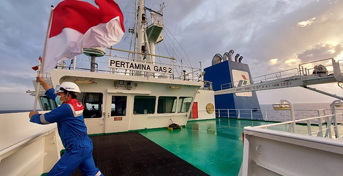 VLGC Pertagas II Kibarkan Merah Putih Saat Loading Perdana LPG di Amerika Serikat