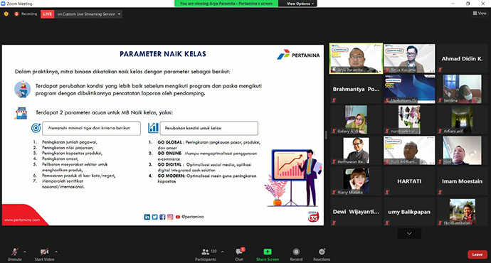 Kick Off Pertamina UMK Academy 2021 Siap Cetak 645 UMK Naik Kelas