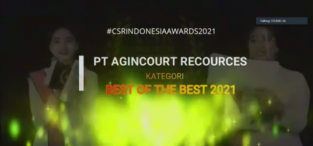 PTAR Raih Best of The Best di Ajang CSR Indonesia Awards 2021
