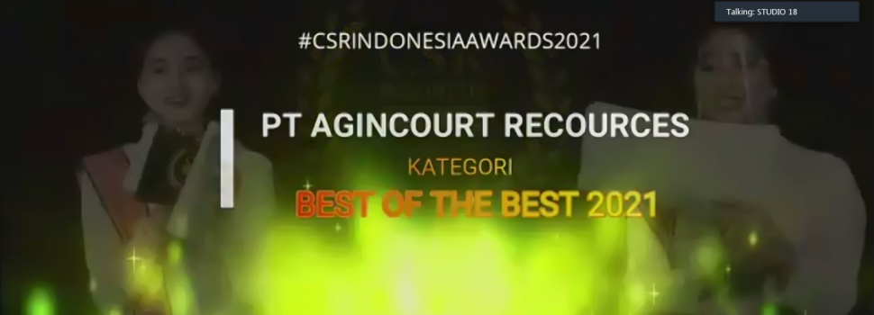 PTAR Raih Best of The Best di Ajang CSR Indonesia Awards 2021