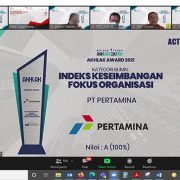Konsisten Perkuat Tata Nilai, Pertamina Raih AKHLAK Award 2021