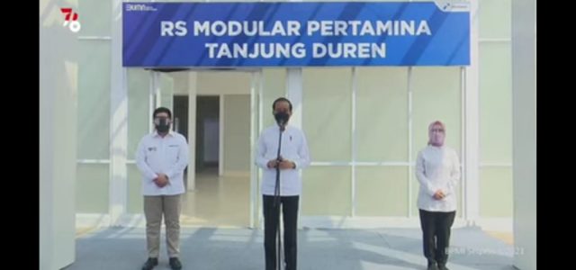 Jokowi Resmikan RS Modular Tanjung Duren Yang Dibangun Pertamina