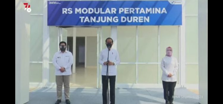 Jokowi Resmikan RS Modular Tanjung Duren Yang Dibangun Pertamina