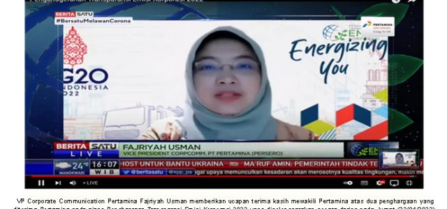 Implementasikan ESG Terintegrasi, Pertamina Raih 3 Penghargaan Emisi Transparansi Korporasi 2022