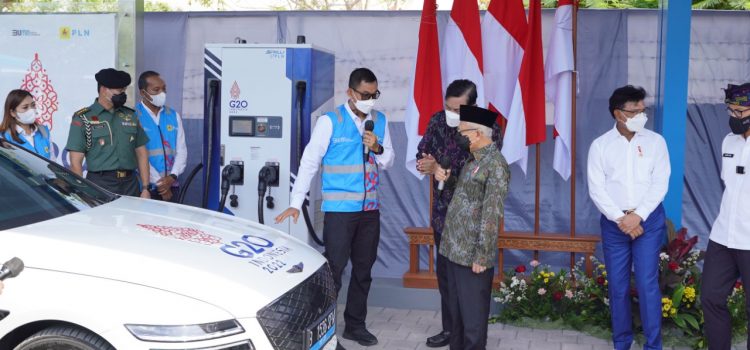 Sambut Puncak Acara Presidensi G20, Wapres Tinjau Kesiapan SPKLU PLN