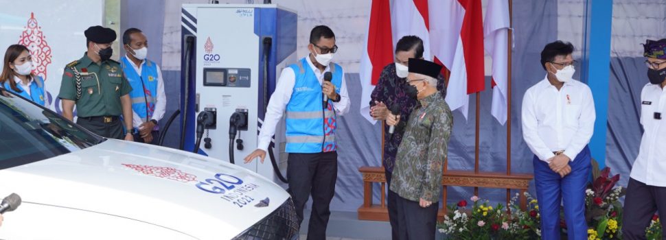 Sambut Puncak Acara Presidensi G20, Wapres Tinjau Kesiapan SPKLU PLN
