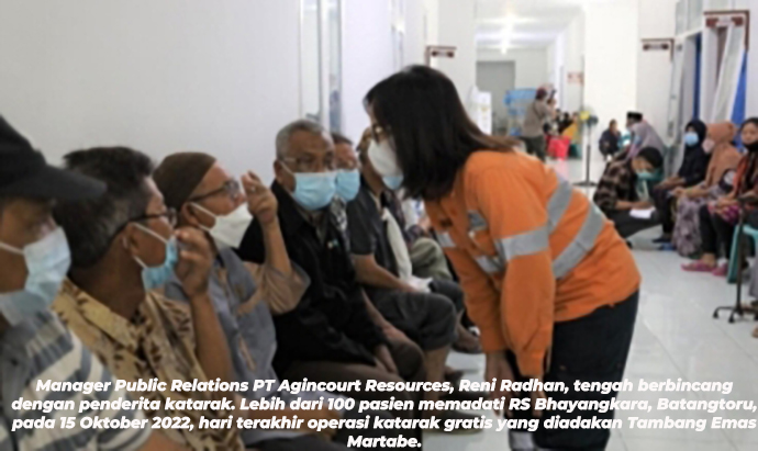 Lagi Tambang Emas Martabe Gelar Operasi Katarak Gratis, 524 Pasien Sembuh
