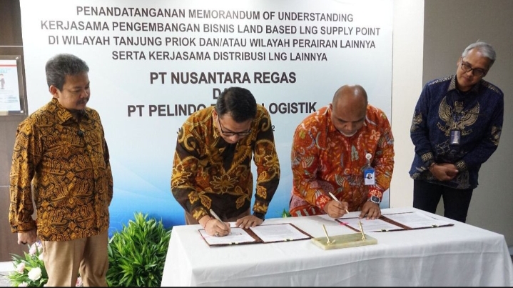 Kerjasama Pengembangan LNG, Nusantara Regas-Pelindo Energi Logistik Teken MoU