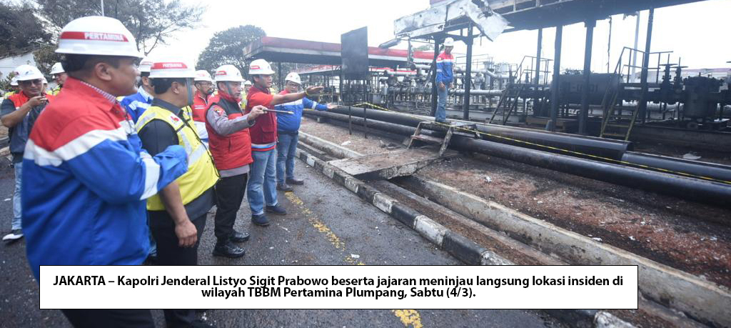 Tinjau Terminal BBM Pelumpang, Kapolri Pastikan Penanganan dan Kebutuhan Pengungsi Terpenuhi dengan Baik