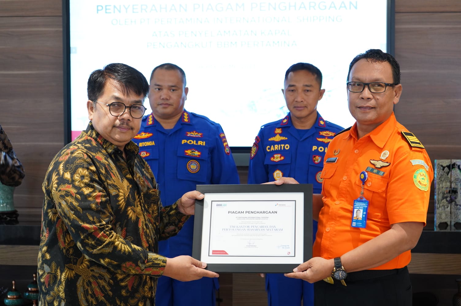 Aksi Penyelamatan Kapal MT Kristin, PIS Beri Apresiasi Penghargaan untuk Tim Polairud dan Basarnas