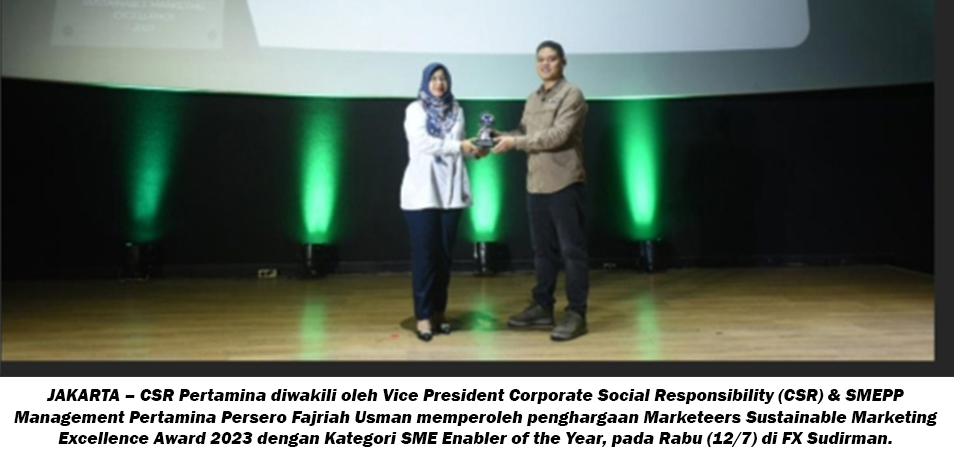 Pertamina Borong 7 Penghargaan Sustainable Marketing Excellence Award 2023