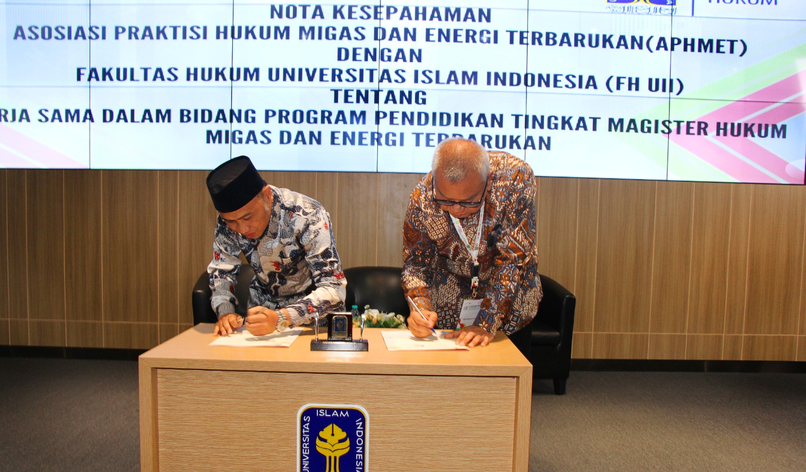 APHMET dan FH UII Teken Kerja Sama Program Pendidikan Tinggi Tingkat Magister Bidang Migas