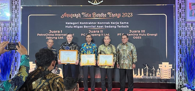 petrochina jabung raih juara 1 anugerah tata bandha energi tahun 2023 dari kementerian esdm ri