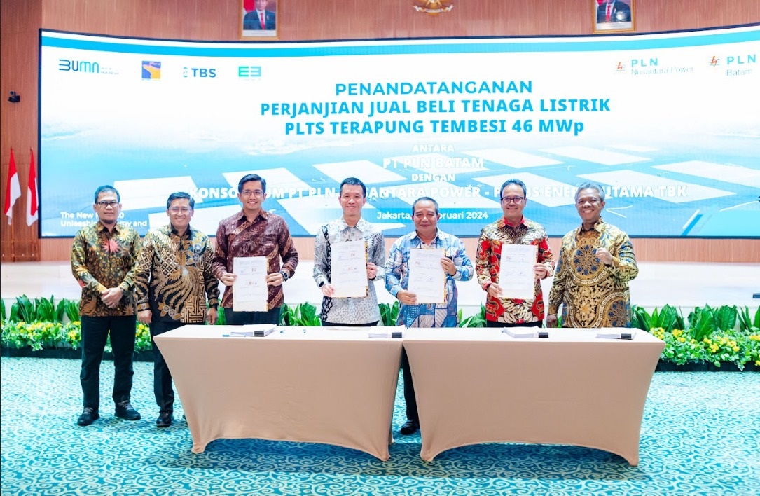 Percepat Transisi Energi, PLN NP Siap Bangun PLTS Terapung Tembesi di Batam