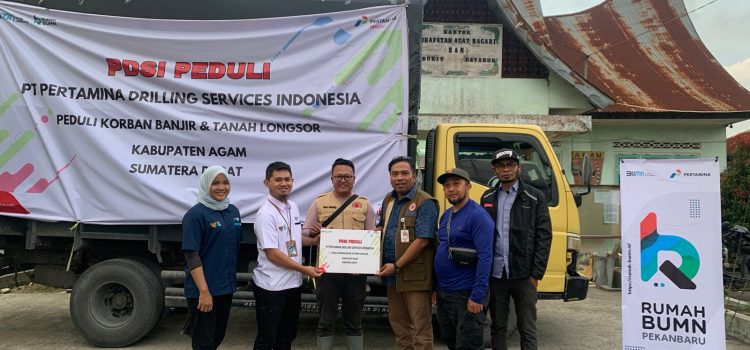 Peduli Bencana Di Sumbar, Pertamina Drilling – PDC Salurkan Bantuan