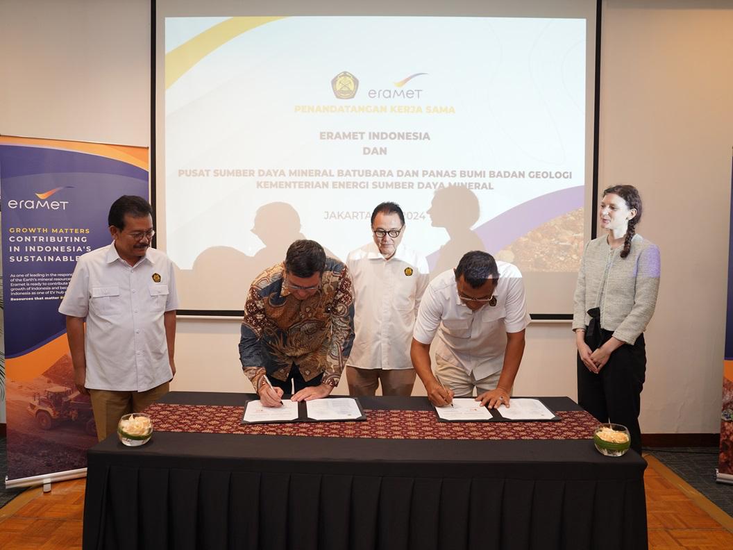 Eramet Jalin Kemitraan Mineral Kritis dengan Badan Geologi di Indonesia